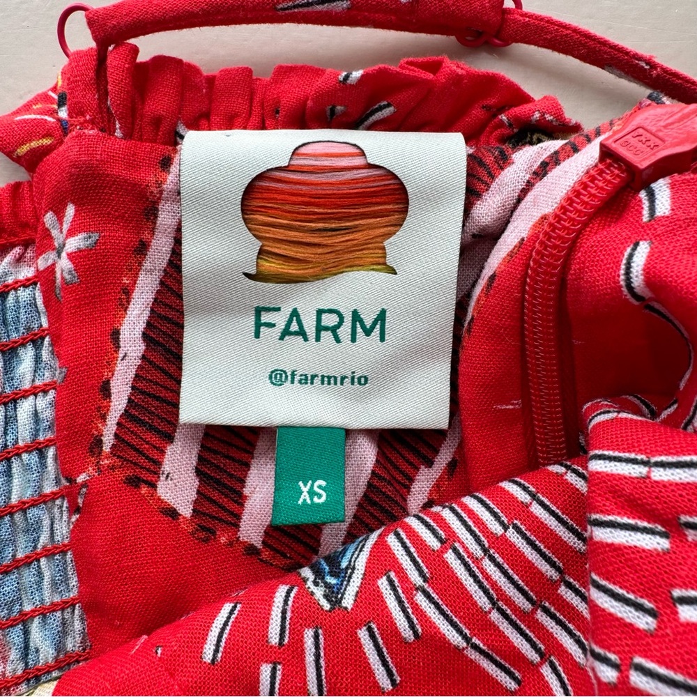FARM Rio Red Spaghetti Strap Printed Jumpsuit - Picture 13 of 16